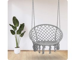 BOHO hangende schommeltuinstoel - grijs