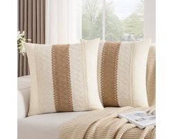 Boho Kussenhoezen - Set van 2 - 45 x 45 cm - Katoen en Polyester