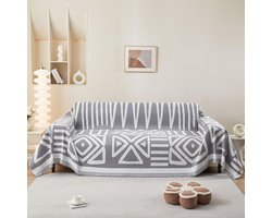 Boho Sofa Cover voor 2 3 4 Zits - Chenille Hoekbank Beschermhoes met Tassels