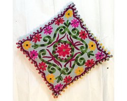 Boho Suzani Kussensloop 16 x 16 - Decoratieve Kussenhoezen voor Binnen en Buiten