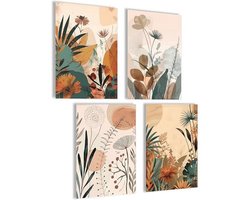 Boho Wanddecoratie Set - Abstracte en Esthetische Posters voor Woonkamer