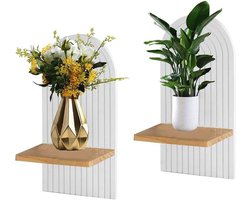Boho wandrek set van 2 - Halfcirkelvormige wanddecoratie voor planten
