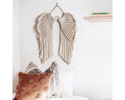 Boho Woondecoratie Wandkleed Macrame Handgeweven Engelenvleugels Bohemian