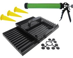 Boilie Roller 14 mm + Boiliegun Deegspuit + 3 Spuitmondjes - Roltafel set Boilies maken