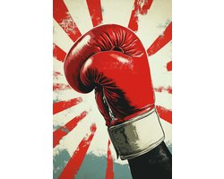 Bokshandschoen Poster - Boksen Posters - Sport - Wanddecoratie Woonkamer - 180 gram papier - 5998YR - Formaat 60 x 90cm