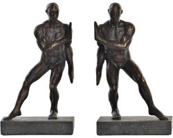 Bokstöd DKD Home Decor Koper Hars Mannen (14 x 8,4 x 25 cm)