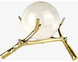 Bol kristal decoratie Suze | Goud Transparant | Glas Kristal | Op voet | Rond | bal | Woondecoratie | Woonaccessoire | Decoratie | Livingroom decoration | Home decoration | Home accessoires | Decoratie | Decoration