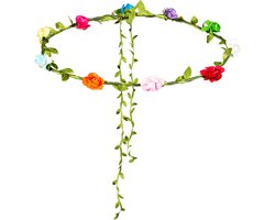 Boland - Hoofdband Menorca Multi - Één maat - Volwassenen - Vrouwen - 60's & 70's - Hippie & Flower Power- Hawaii - Ibiza - Bohemian - Festival