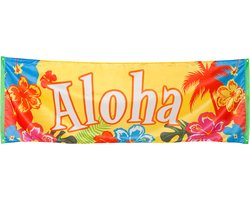 Boland - Polyester banner 'Aloha' - Tropisch - Hawaii - Tuinfeest - Themafeest - Verjaardag
