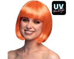 Boland - Pruik Cabaret oranje Oranje - Steil - Kort - Vrouwen - Can Can - Koningsdag - Holland - Supporter