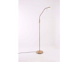 Bold Lighting – Brons LED Vloerlamp met Leesarm – Dimbaar – Moderne Staande Lamp – 4 Jaar Garantie – Woonkamer / Leeshoek / Werkplek