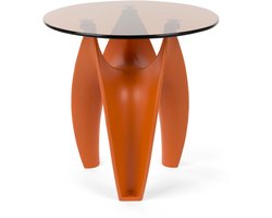 Bold Monkey Hactua Bijzettafel Rond 40 cm Glas - Oranje