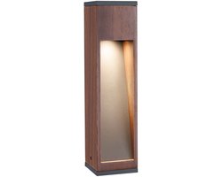Bolderlamp Trabia IP44 hoekig 400 mm 3000K 3,5W 230lm 230V 38° Hout GU10 Hout