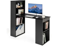 Boleen - Bureau met boekenkast - Bureau - Bureaus - Voor Thuis kantoor - Modern - 121x51x120cm - Multifunctioneel