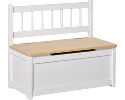 Boleen - Houten speelgoed bank - Opbergbank - 60x30x50cm - Speelgoed kist - Speelgoedbankje kinderen