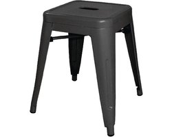 Bolero Stalen Lage Bistro Kruk Zwart (4 Stuks) - Bolero DL880