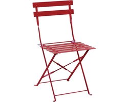Bolero stalen stoelen rood