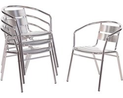 Bolero Stoel Aluminium Stapelbaar ( Set van 4 )