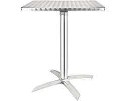 Bolero vierkante bistrotafel met kantelbaar RVS blad 60cm