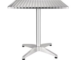 Bolero vierkante RVS bistrotafel 70cm