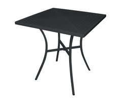 Bolero vierkante stalen bistro tafel zwart 70cm