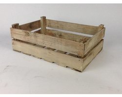 Bollenkist laag "middel" / Opbergkist / Bollenkrat / Tuinkrat / Houten Kist / Fruitkist / Decoratiekist / Houten Krat / Cadeau kist - OP=OP