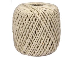 Bolletje huishoud/hobby/handig canvas touw van 35 meter per rol - Klussen/tuin/huis