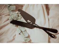 BolleToet taartschep en mes - gepersonaliseerd - taart - decoratie - bruiloft - verjaardag - jubileum