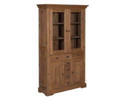 Bologna vitrinekast - 115 cm - bruin