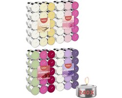 Bolsius - 240 Geur Theelichten - Multi geuren & kleuren - Waxinelichtjes