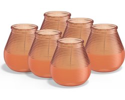 Bolsius - 6 Geurkaarsen - Citronella - Buitenkaars - Koraal