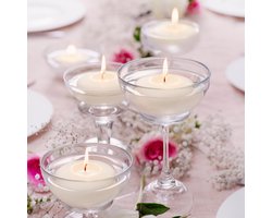 Bolsius - Drijfkaarsen - Ø4,5 cm - 20 stuks per verpakking - Wit