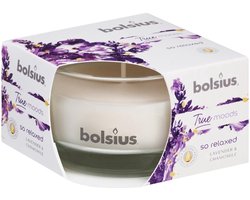 Bolsius geurglas Lavendel & Kamile 6 stuks geurkaarsen 50/80 (13 uur) True Scents