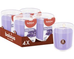 Bolsius - Geurkaarsen - Lavendel - 4 Stuks - Voordeelverpakking - Geur Kaars