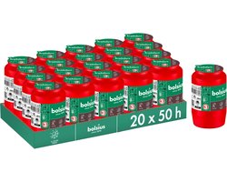 Bolsius - Herdenkingslicht - Rood - 20 stuks - 50 Branduren