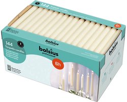 Bolsius Professional - Torpedokaarsen 18 cm - 144 stuks per verpakking - Ivoor