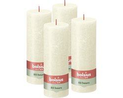 Bolsius - Rustieke Kaars - 4 Stuks - Ivoor - 19cm