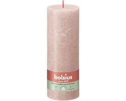 Bolsius Stompkaars Rustiek Misty Pink - 19 cm / ø 7 cm