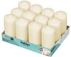 Bolsius - Stompkaarsen - Ivoor - 12 Stuks - 33 Branduren