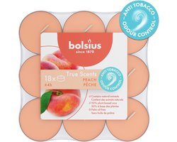 Bolsius - True Scents - Geurtheelichten - 18 stuks per verpakking - Peach