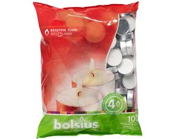 Bolsius Waxinelichtjes Wit 100 Stuks