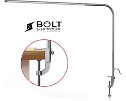 Bolt Electronics® IQ1000BER Bureaulamp LED - Leeslamp - Dimbaar - Met klem - Zilver
