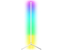 Bolture Moderne Hoeklamp Staand - LED Vloerlamp RGB - Smart Woonkamer Lamp - Muziekstand - Multicolor - Dimbaar - Afstandsbediening