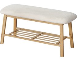 Boltze Bank Benja bamboe 45 cm hoog x 90 cm lang met plateau