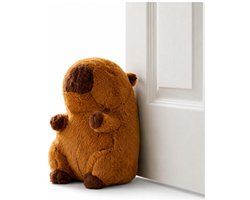 Boltze Deurstopper gewicht - dieren thema Capybara - 1 kilo - bruin - 19 x 25 cm- buiten / binnen deuren