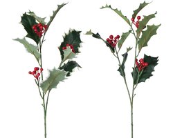 Boltze Home Decoratietak Hulst met rode besjes H50cm