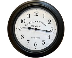Boltze Home - Wandklok New York - Stationsklok - Klok - kunststof en glas - 39 x 39 x 5 cm