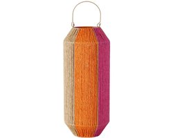Boltze Home windlicht lantaarn roze oranje 50cm decoratie.