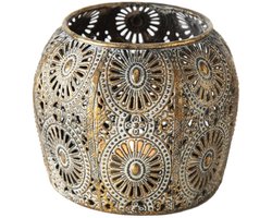 Boltze Home - Windlicht Malino - Set van 2 - Goud - Metalen Lantaarns