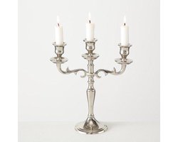 Boltze - Kandelaar - Kaarsenhouder - 27 cm - Aluminium - Varas - Zilver